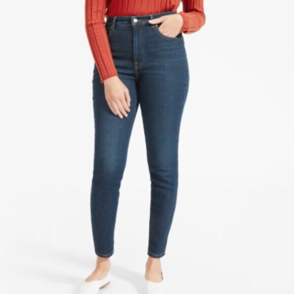 Everlane The Authentic Stretch High-Rise Skinny Jeans- Mid Blue - size 23 - NWT - Picture 1 of 8